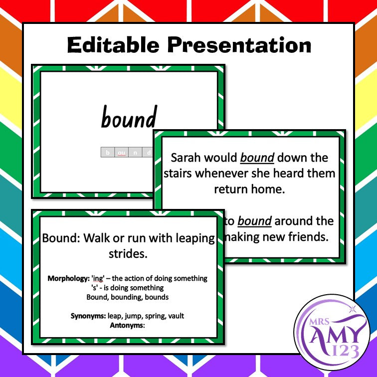 Movement Vocabulary Pack- Word Lists, Flash Cards & Activities