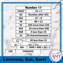 Mental Math Sorting Strips - Middle - Cut & Paste