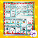 Weekly Timetable Display