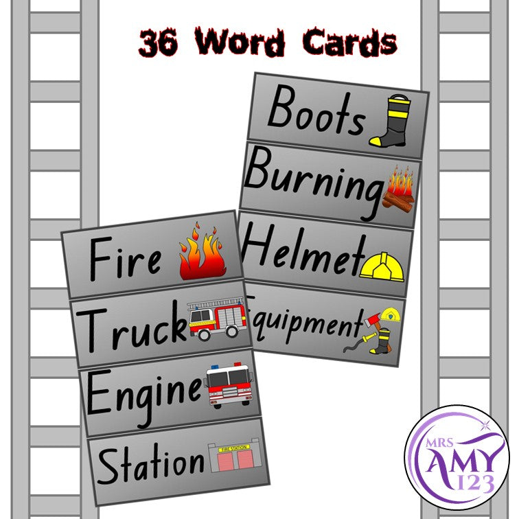 Fire Safety Word Wall and Posters- Great for Fire Prevention Week