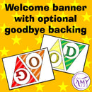 Welcome Banner and Classroom Rules in Rainbow