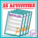 Would You Rather Questions and Activities - Great for Persuasive Writing