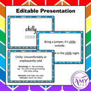 Weather Vocabulary Pack - Word Lists, Flash Cards & Activities