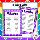 Adverbs Vocabulary Pack - Word Lists, Flash Cards & Activities