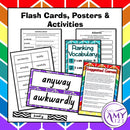 Adverbs Vocabulary Pack - Word Lists, Flash Cards & Activities