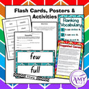 Words of Measure Vocabulary Pack - Word Lists, Flash Cards & Activities
