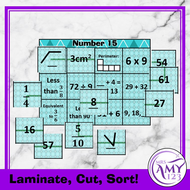 Mental Maths Sorting Squares - Upper