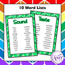 Senses Vocabulary Pack - Word Lists, Flash Cards & Activities