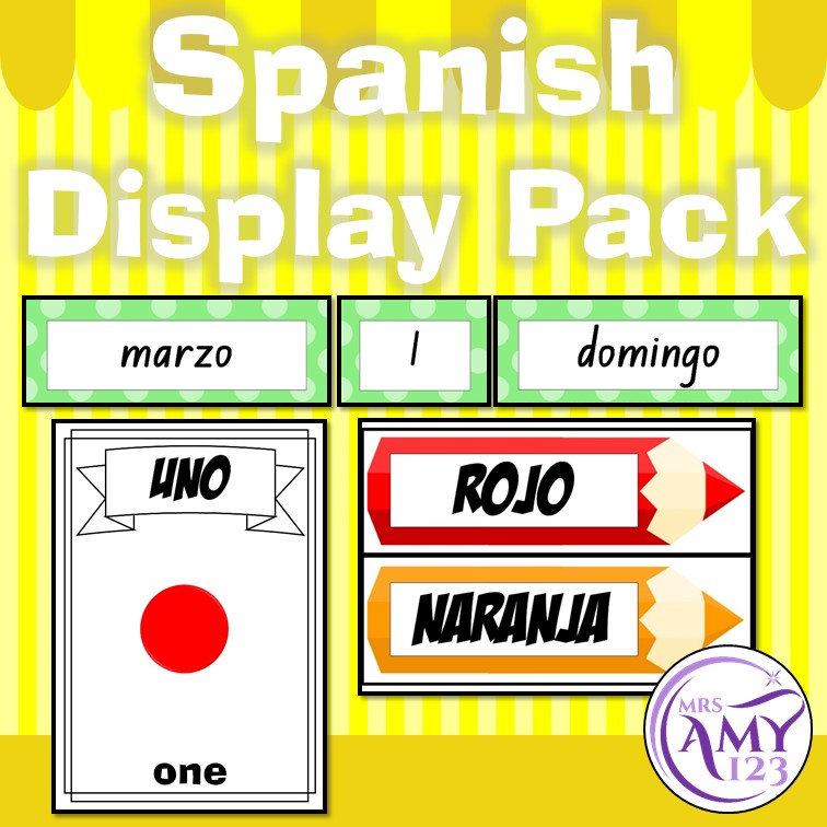 Spanish Display Pack - Numbers, Colours & Calendar