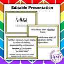 Character Traits Vocabulary Pack - Word Lists, Flash Cards & Activities