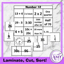 Mental Math Sorting Squares - Middle - Cut & Paste