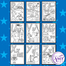 Alphabet Coloring/Colouring Posters - Many Pictures!