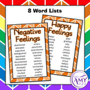 Feelings Vocabulary Pack - Word Lists, Flash Cards & Activities