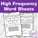 High Frequency Word Sheets