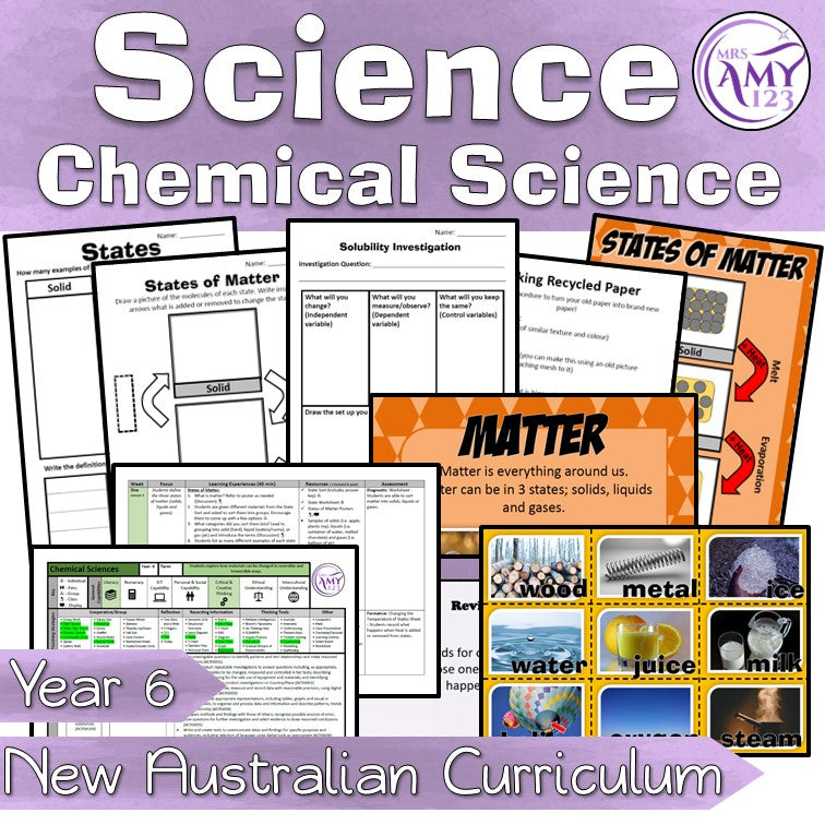 Year 6 Chemical Science-Australian Curriculum