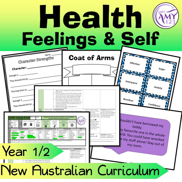 Australian Curriculum Year 1/2 Feelings & Self Health Unit