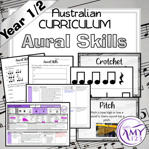 Australian Curriculum Year 1/2 Aural Skills Music Unit
