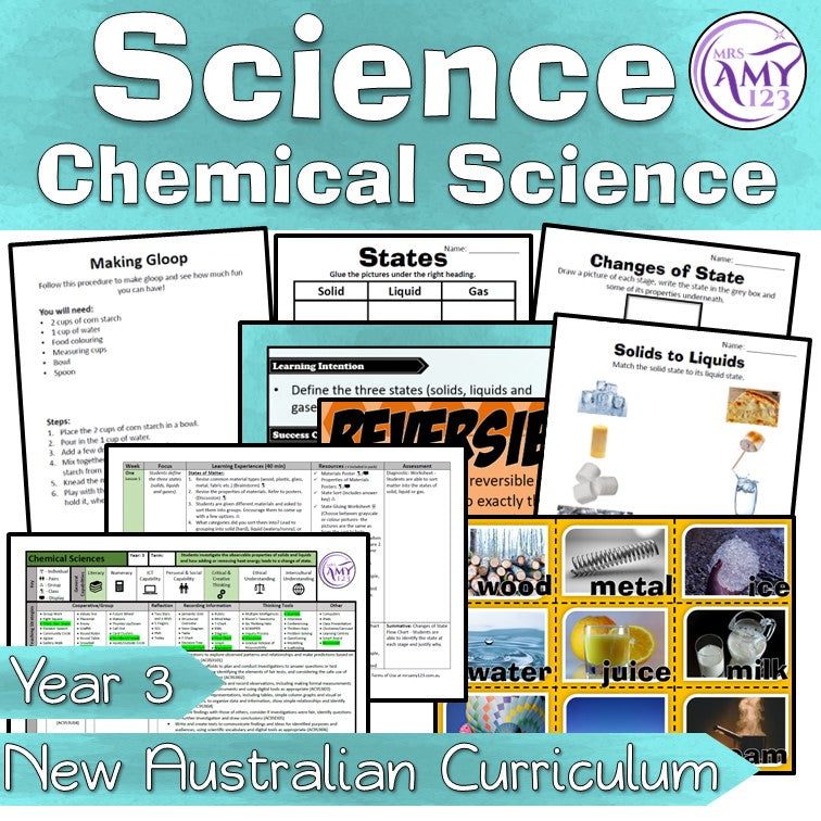 Australian Curriculum Year 3 Chemical Science Unit