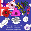 Australian Clip Art – Animals, Birds, and Flowers