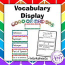 Word of the Day/Week - Vocabulary Display or Activity + Worksheets