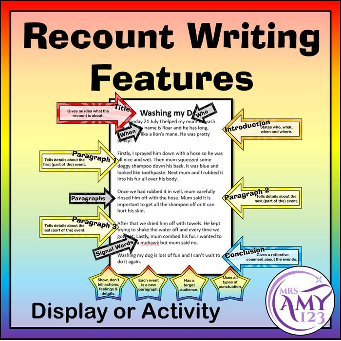 Recounting Activities Holiday Recount Writing: 2 Events – Top