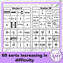 Mental Math Sorting Squares - Lower - Cut & Paste