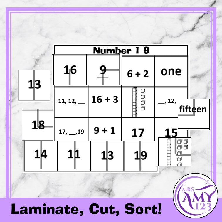 Mental Math Sorting Squares - Lower - Cut & Paste