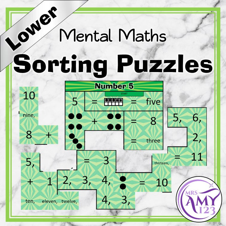 Mental Math Sorting Puzzles - Lower