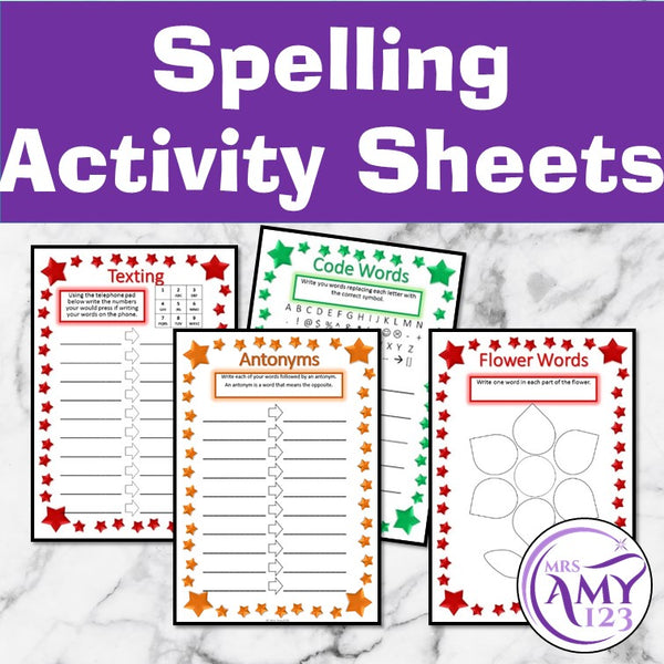 Spelling Activities Sheets