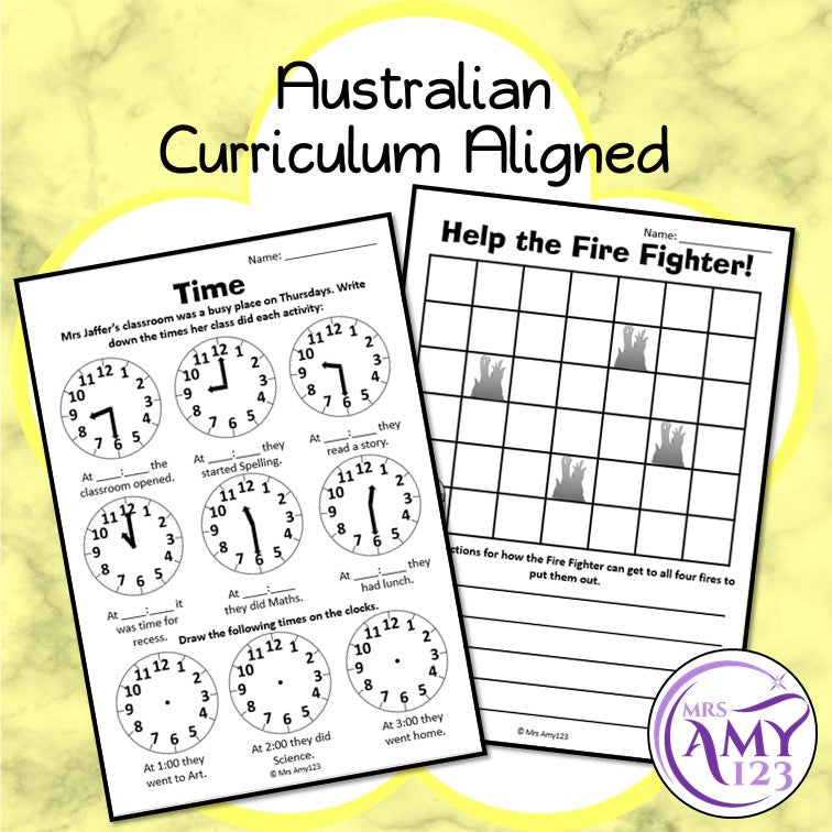 Year 1 Australian Curriculum Maths Revision Sheets