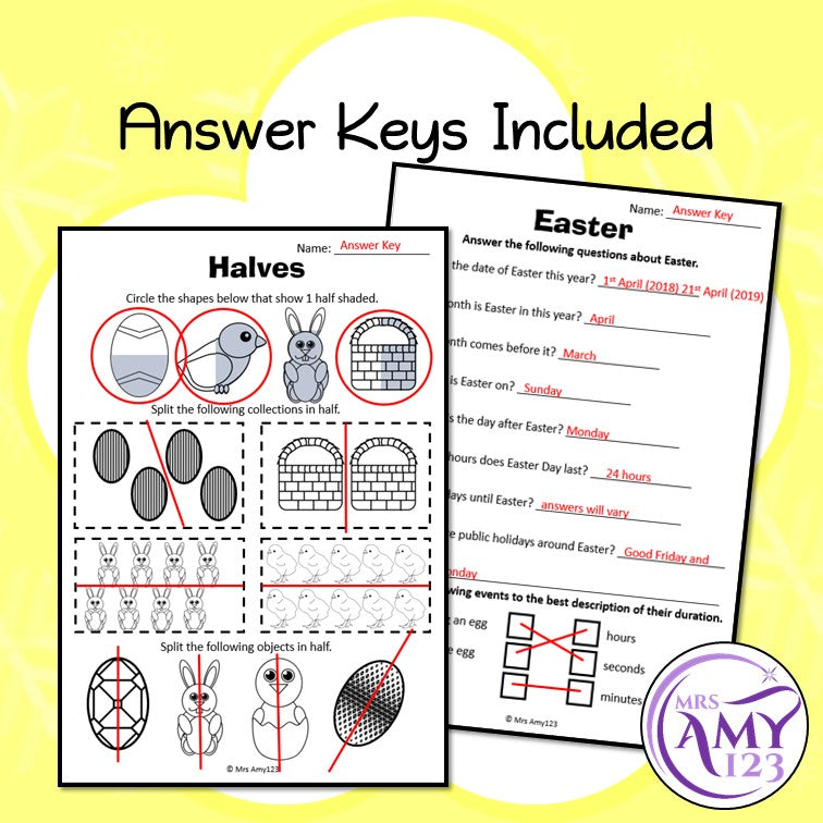 Year 1 Easter Maths Sheets - Australian Curriculum Aligned