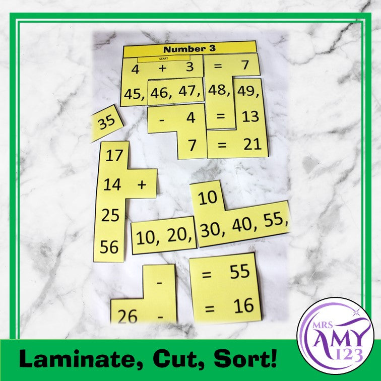 Mental Math Sorting Puzzles - Middle
