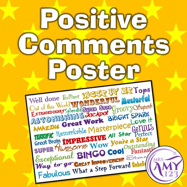Positive Comments Poster (for Teachers)