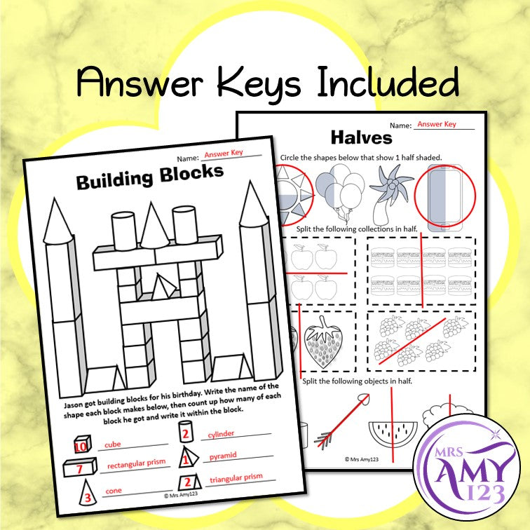 Year 1 Australian Curriculum Maths Revision Sheets