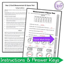 Year 2 Maths - Measurement & Geometry Test Pack - Australian Curriculum