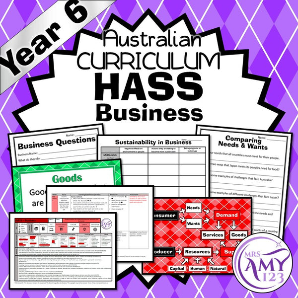 Australian Curriculum Year 6 HASS Economics & Business Unit