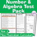 Year 2 Maths - Number & Algebra Test Pack - Australian Curriculum