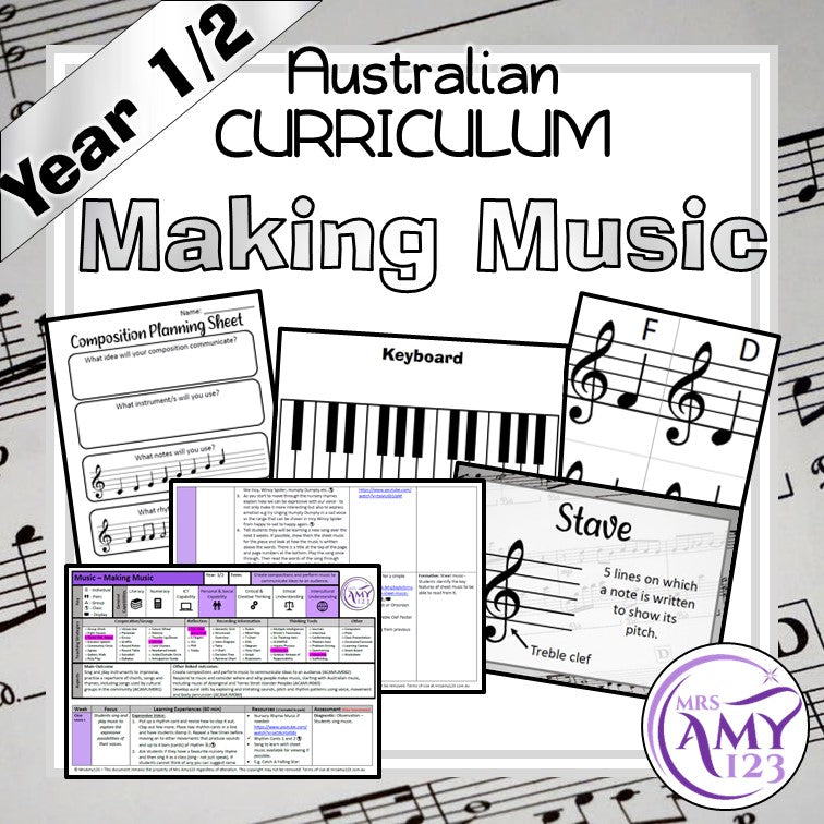 Australian Curriculum Year 1/2 Making Music Unit