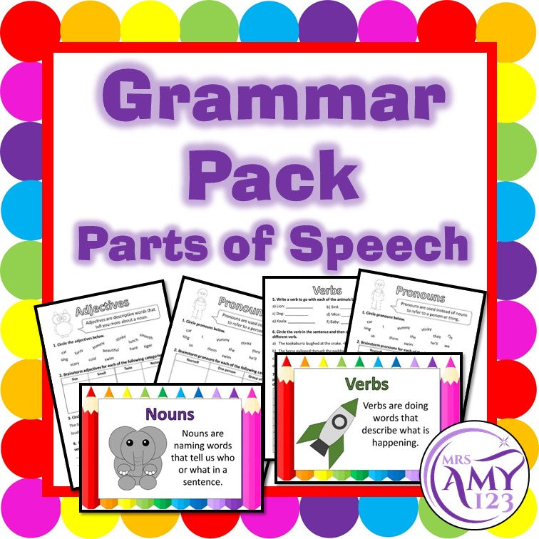 Grammar- Parts of Speech Pack
