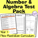 Year 1 Maths - Number & Algebra Test Pack - Australian Curriculum