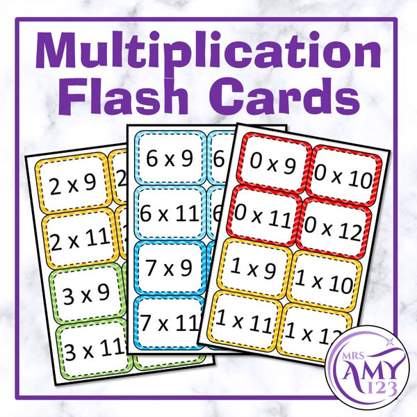 Multiplication/Times Table Flash Cards