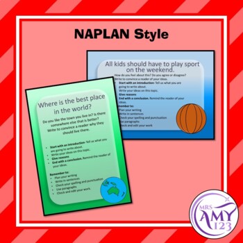 Persuasive Writing Prompts - including NAPLAN Style!