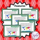 World Map Features Posters