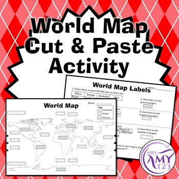 World Map Cut and Paste Activity