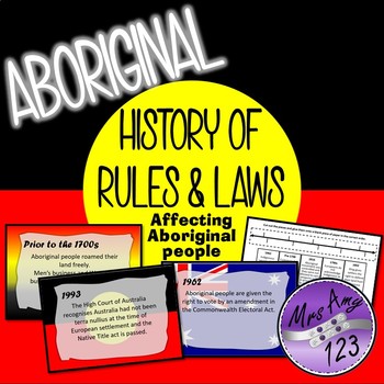 History of Rules and Laws Affecting Aboriginal People