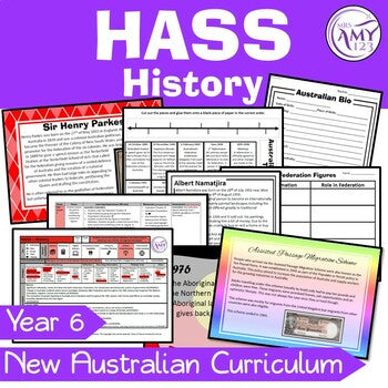 Australian Curriculum Year 6 HASS History Unit